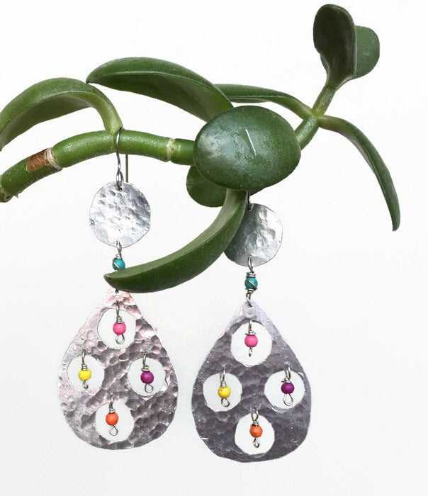 Colorful Fiesta Metal Drop Earrings