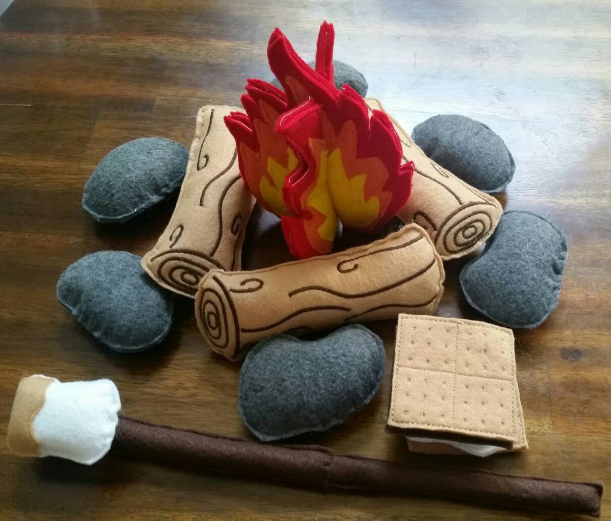 Felt Campfire Play Set | Kids Pretend Play Toy - Aware House