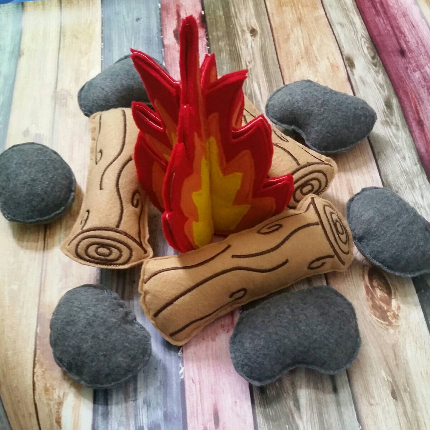 Felt Campfire Play Set | Kids Pretend Play Toy - Aware House