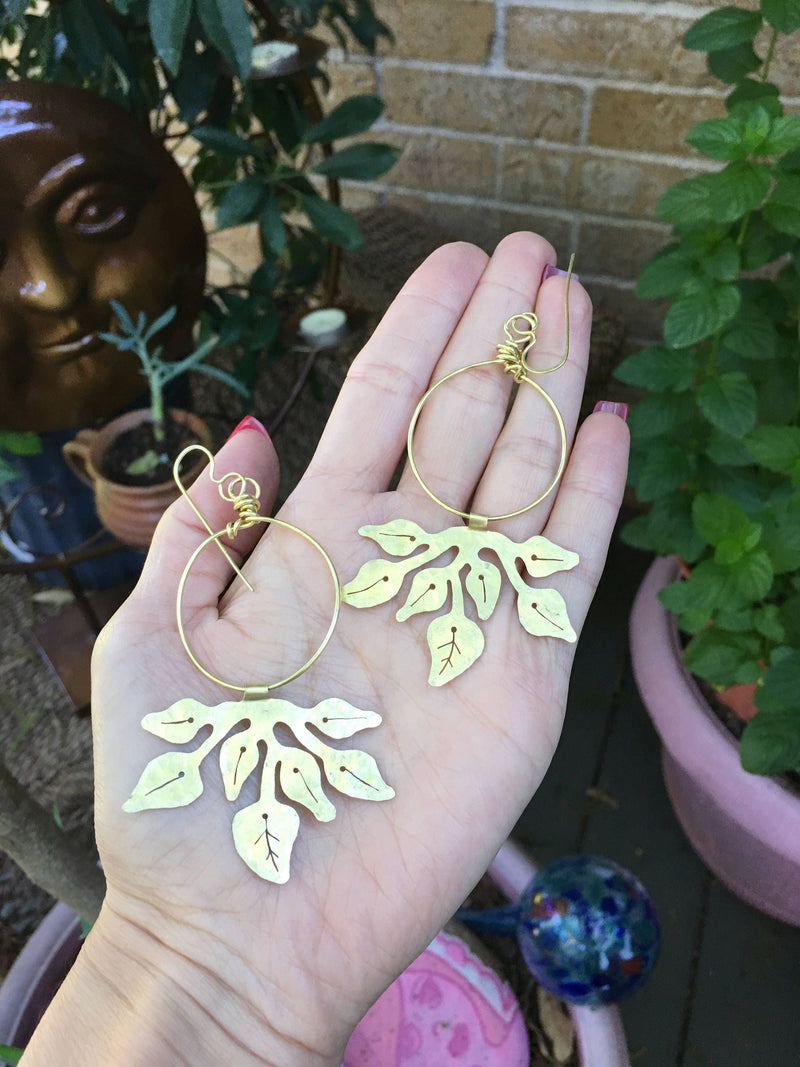 Houseplant Greenery Dangle Earrings-zoom-