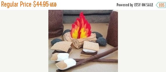 Felt Campfire Play Set | Pretend Camping Toy with S’mores & Hot Dogs - Aware House