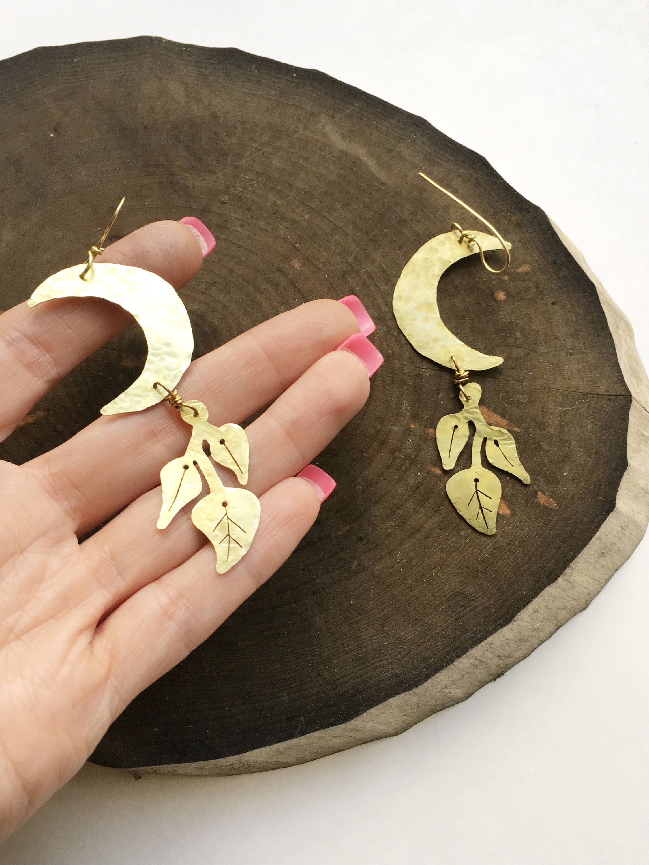 Crescent Moon Earrings-zoom-3