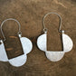 Hammered Aluminum Geometric Hoop Earrings