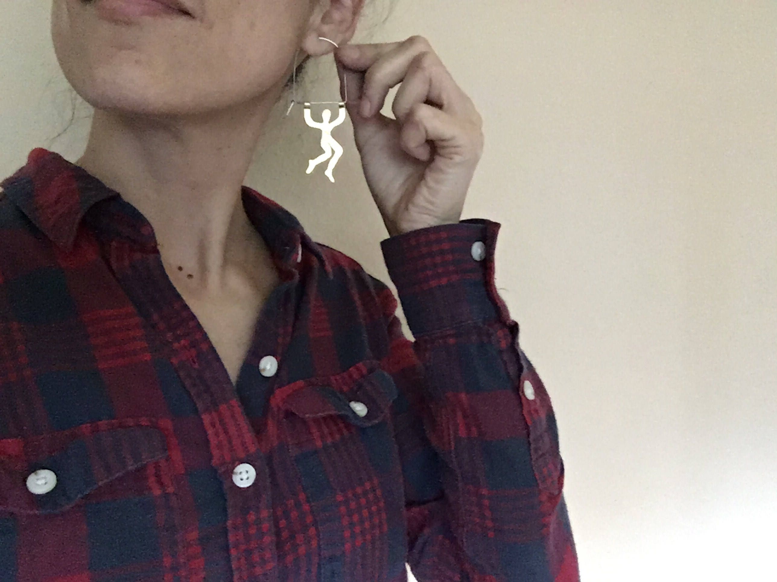 Small Trapeze Artist Hoop Earrings