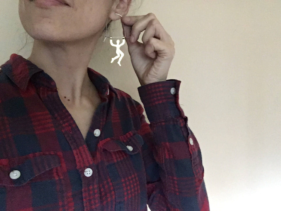 Small Trapeze Artist Hoop Earrings