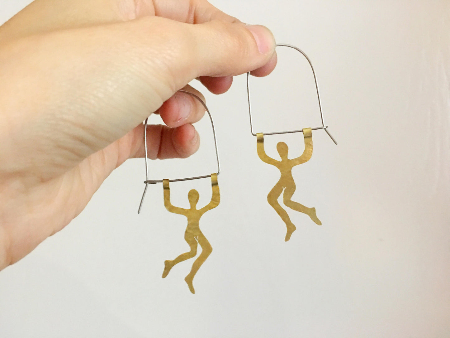 Small Trapeze Artist Hoop Earrings