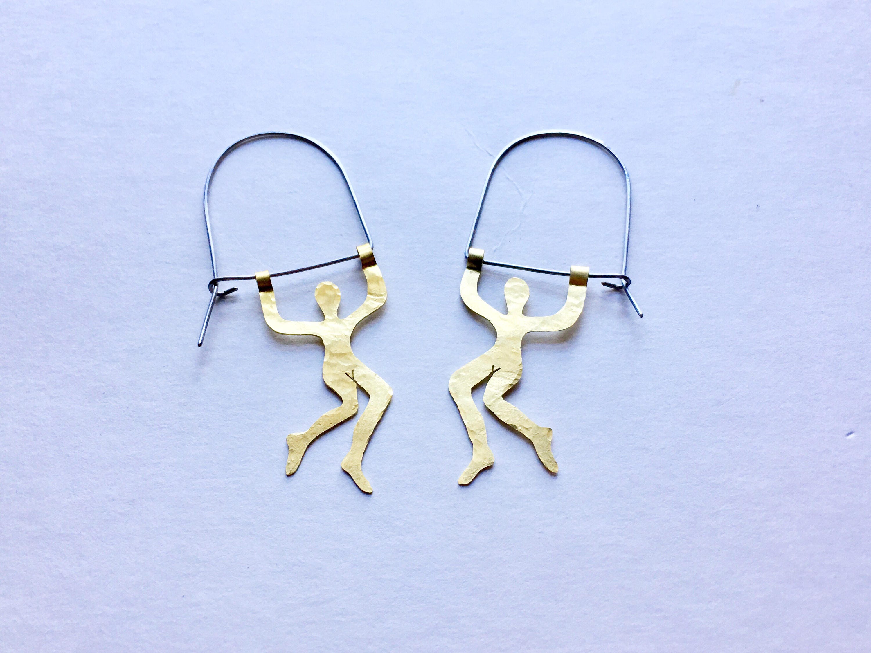 Small Trapeze Artist Hoop Earrings