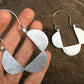 Hammered Aluminum Geometric Hoop Earrings