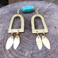 Hammered Brass Fringe Earrings
