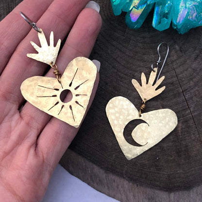 Sacred Heart Celestial Earrings