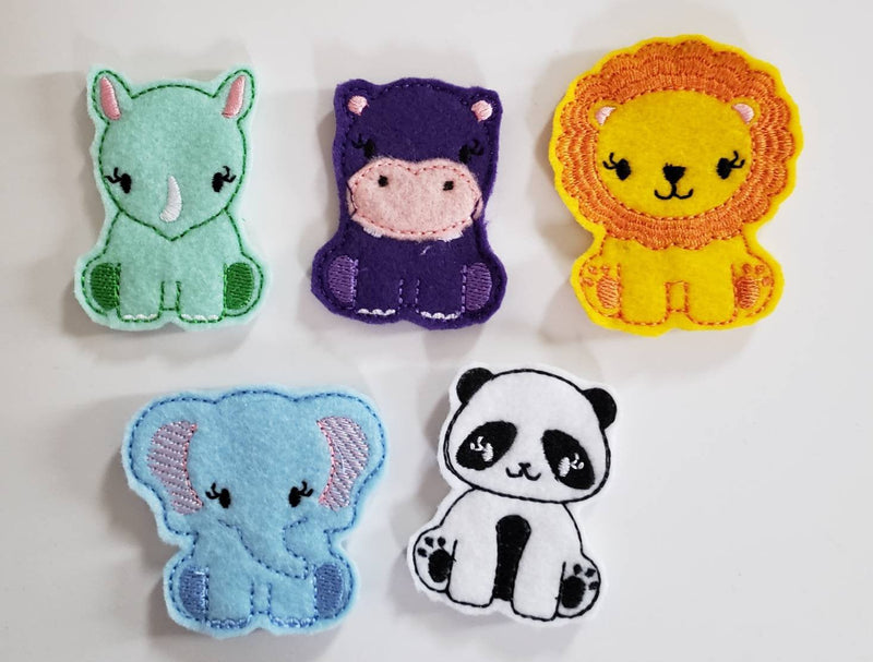 Zoo Animal Finger Puppets | Personalized Busy Bag Set-zoom-