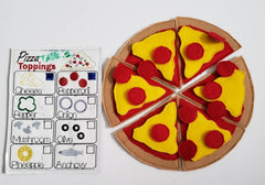 Felt Food Pizza Play Set | Build Your Own Pretend Play Kitchen Toy - Aware House