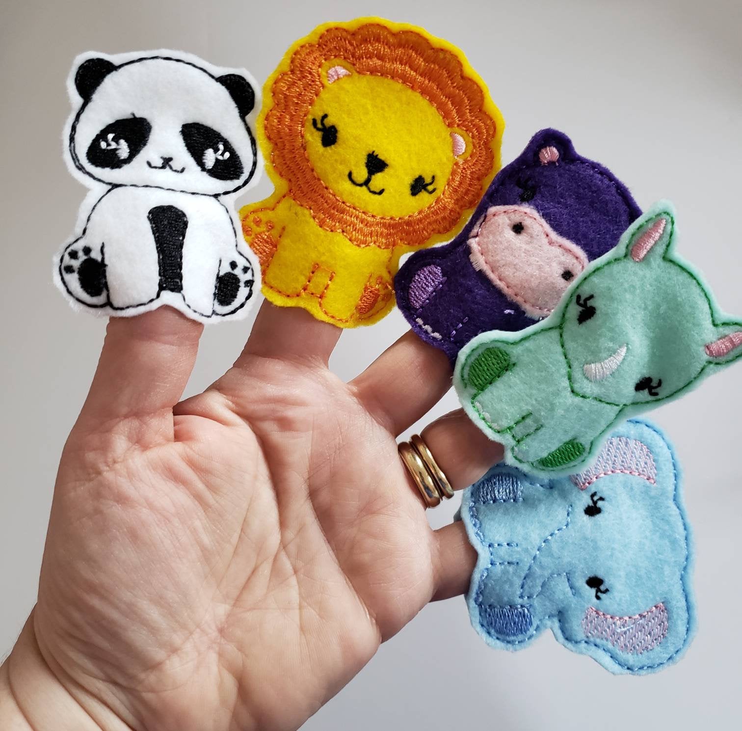 Zoo Animal Finger Puppets | Personalized Busy Bag Set - Aware House