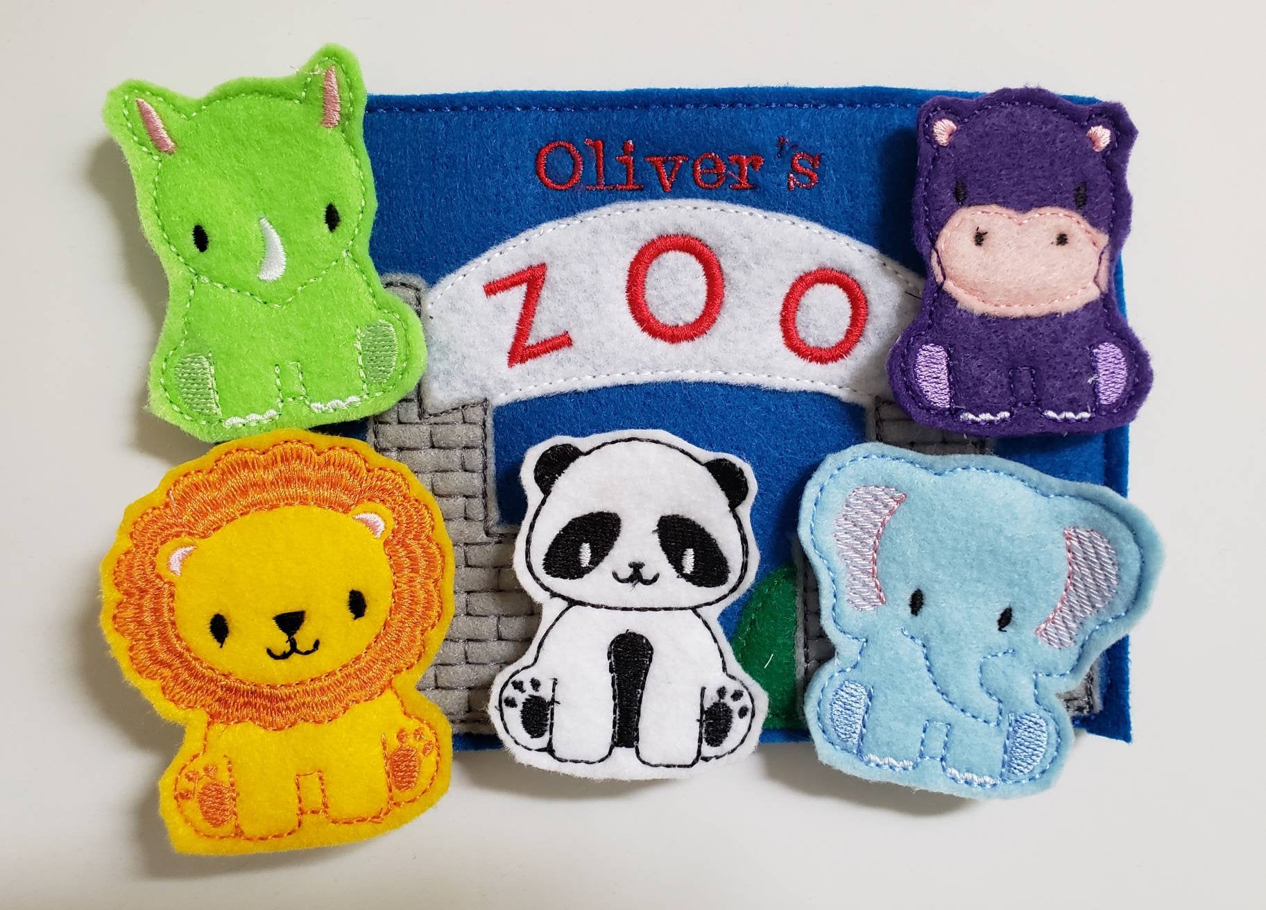 Zoo Animal Finger Puppets | Personalized Busy Bag Set - Aware House
