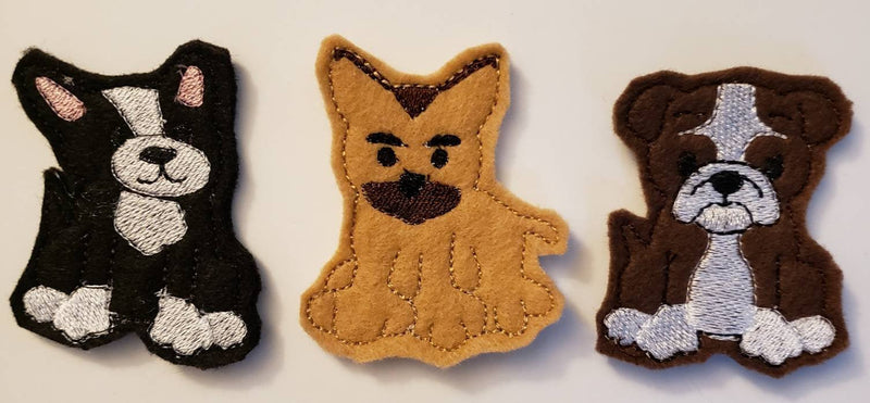 Dog Finger Puppets Set | Felt Puppet Toy with Storage Bag-zoom-