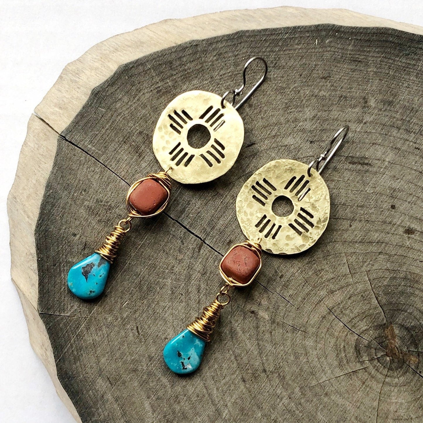 Turquoise Zia Drop Earrings