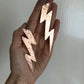 Hammered Lightning Bolt Earrings