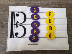 Felt Music Learning Board | Alto Clef Educational Game - Aware House