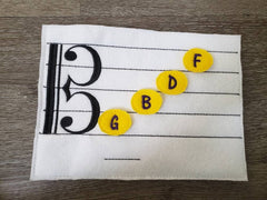 Felt Music Learning Board | Alto Clef Educational Game - Aware House