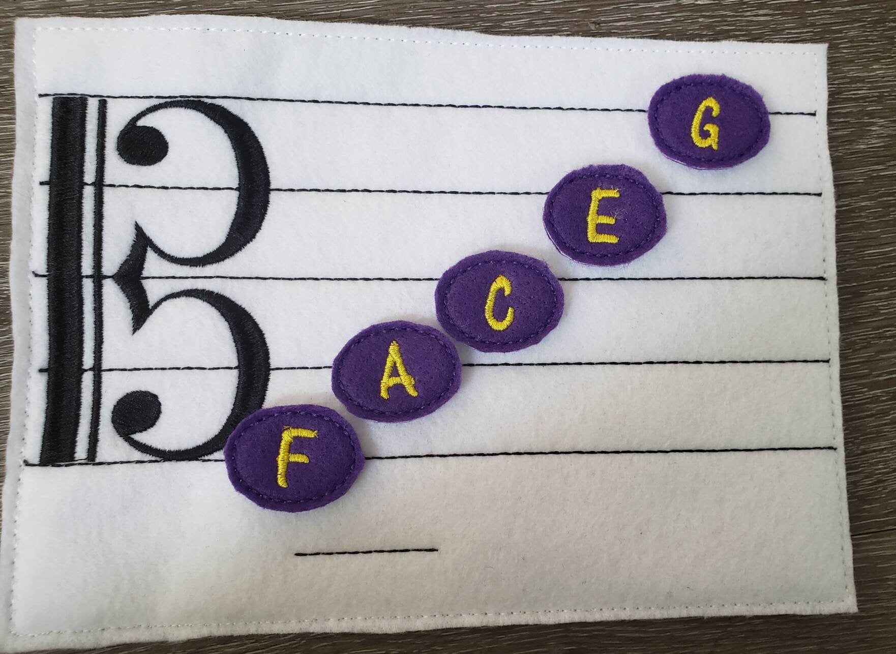 Felt Music Learning Board | Alto Clef Educational Game - Aware House