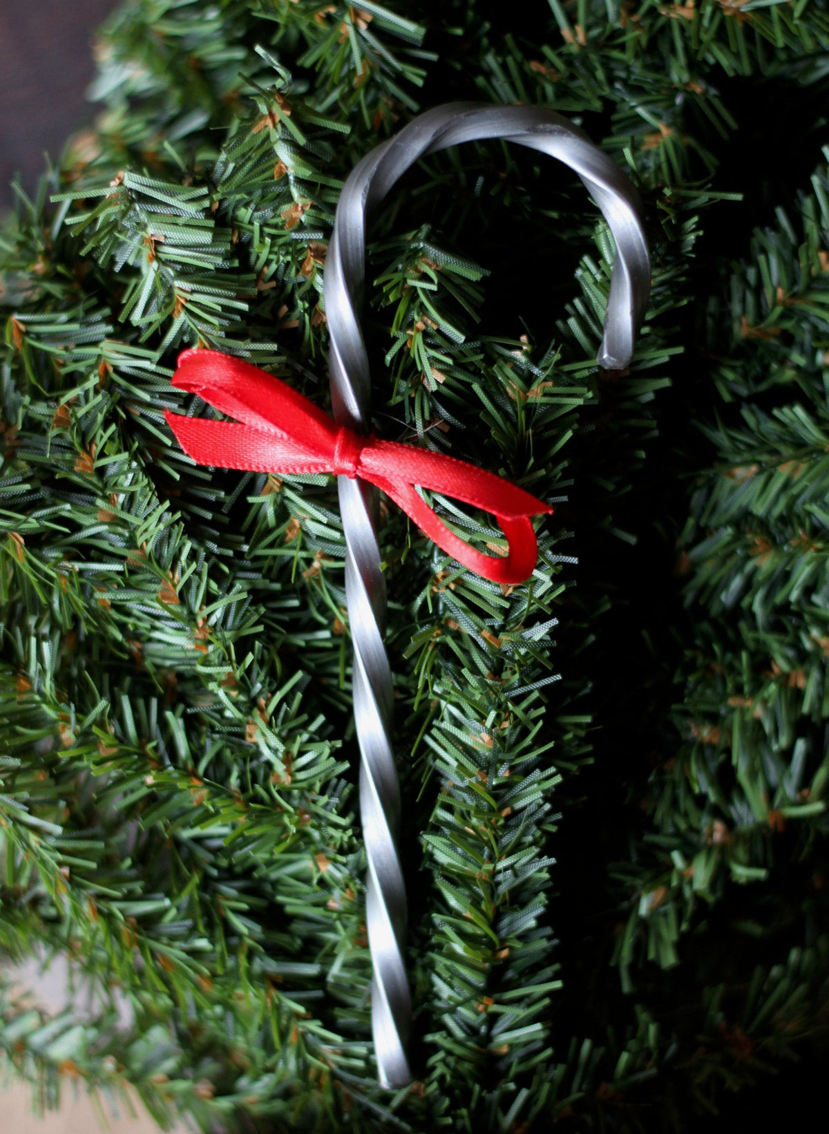 Steel Candy Cane Ornament-3