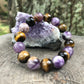 Amethyst & Tiger Eye Stretch Bracelet