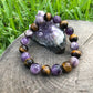 Amethyst & Tiger Eye Stretch Bracelet