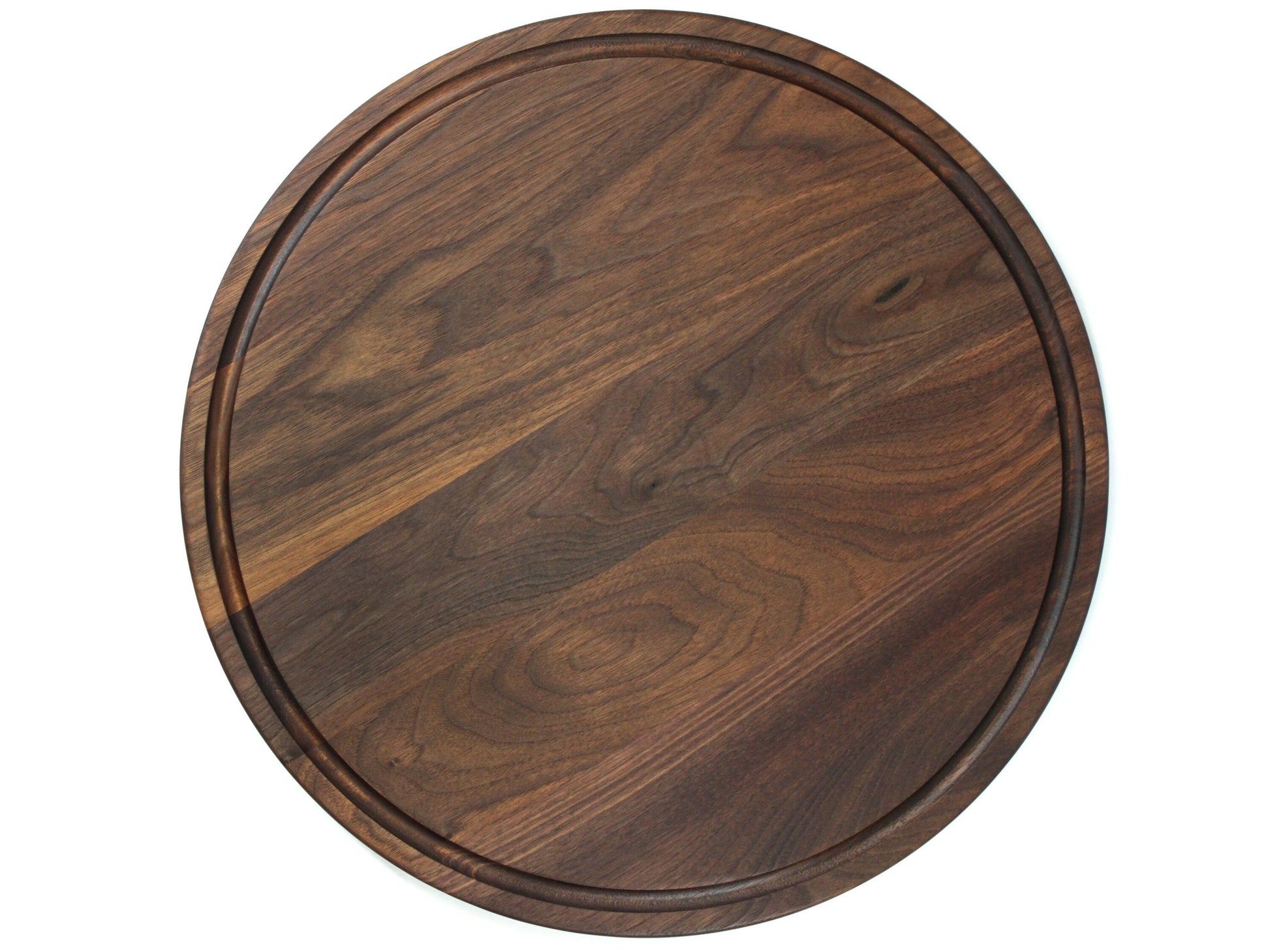 Large Walnut Round Cheese Board-5