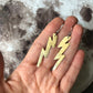 Hammered Lightning Bolt Earrings