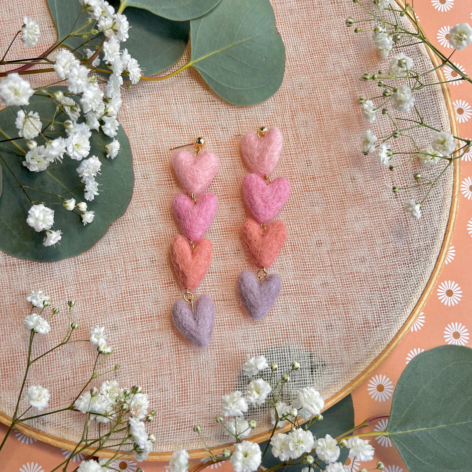 Mini Heart Felt Dangle