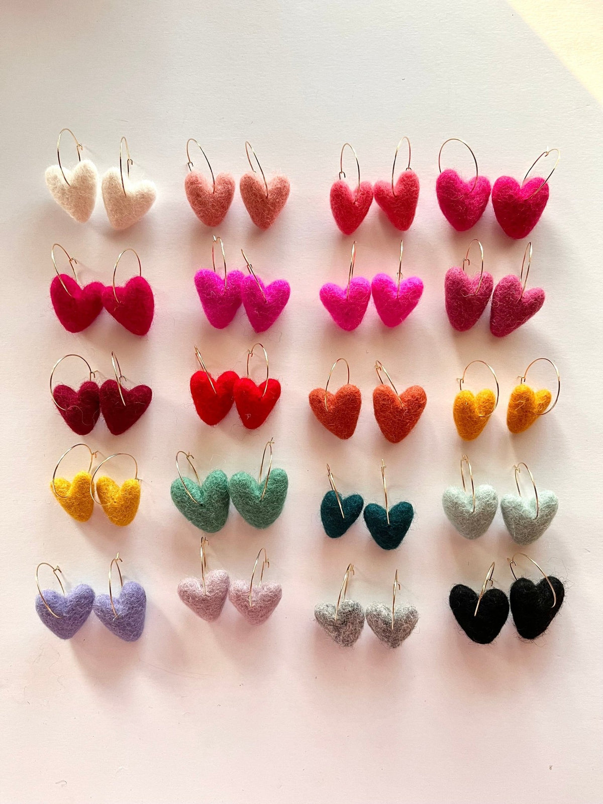 Heart Felt Earrings - Aware House - Honey Loom Designs -