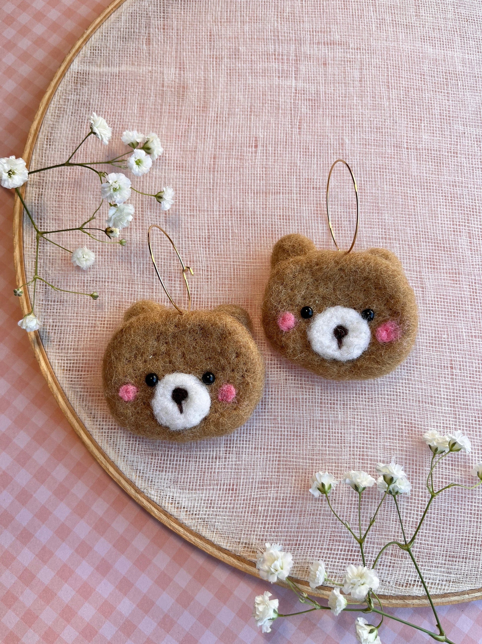 Sweet Bear Face Earrings-1