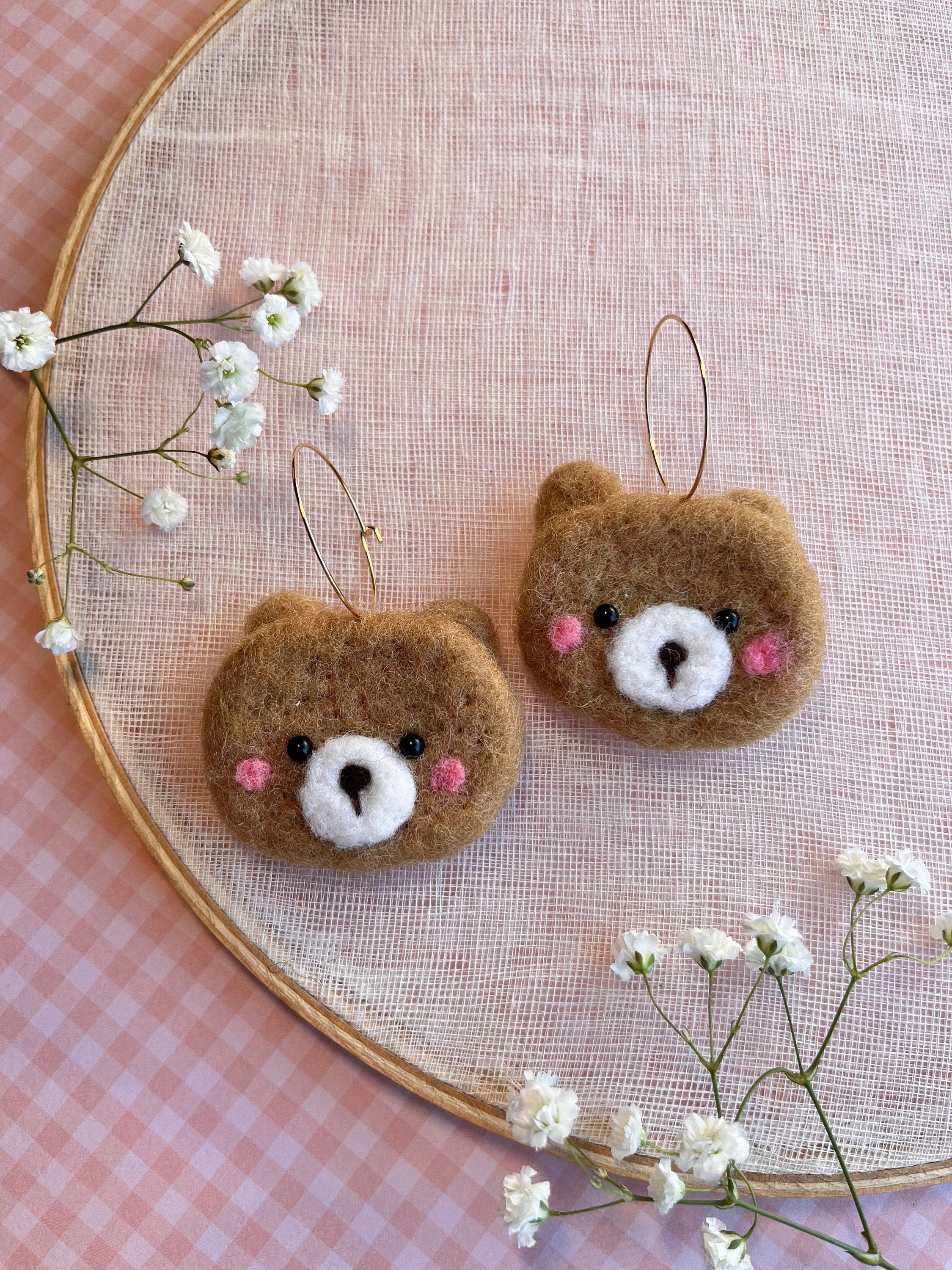 Sweet Bear Face Earrings-zoom-1