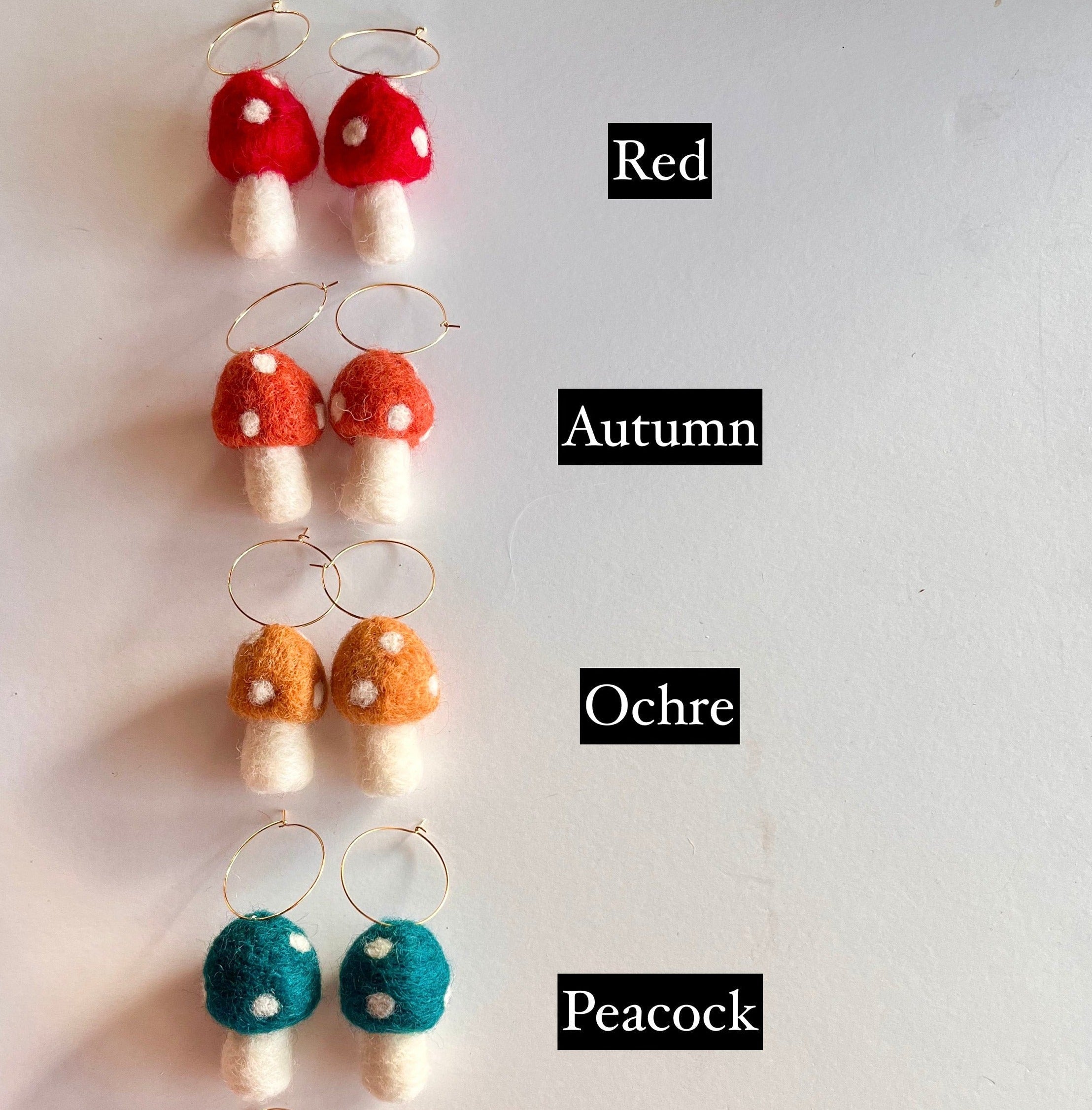 Mini Mushies Felt Earrings-zoom-2