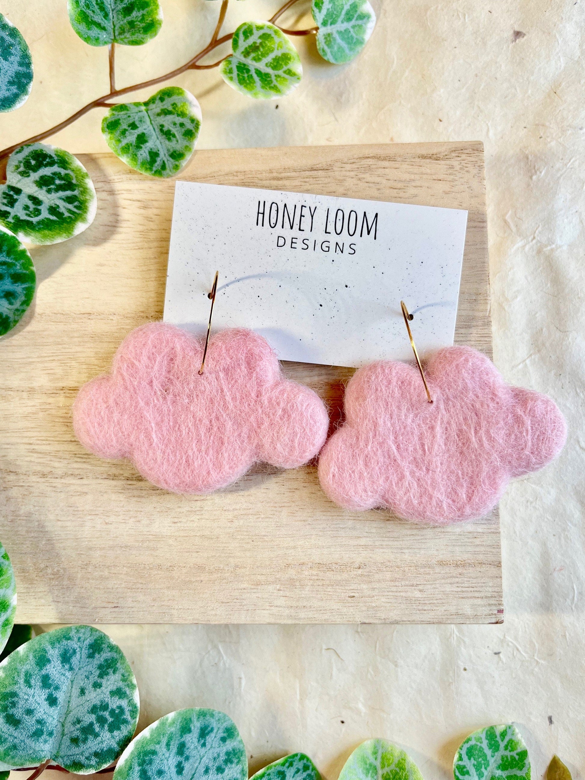 Cloud Felt Earrings-2