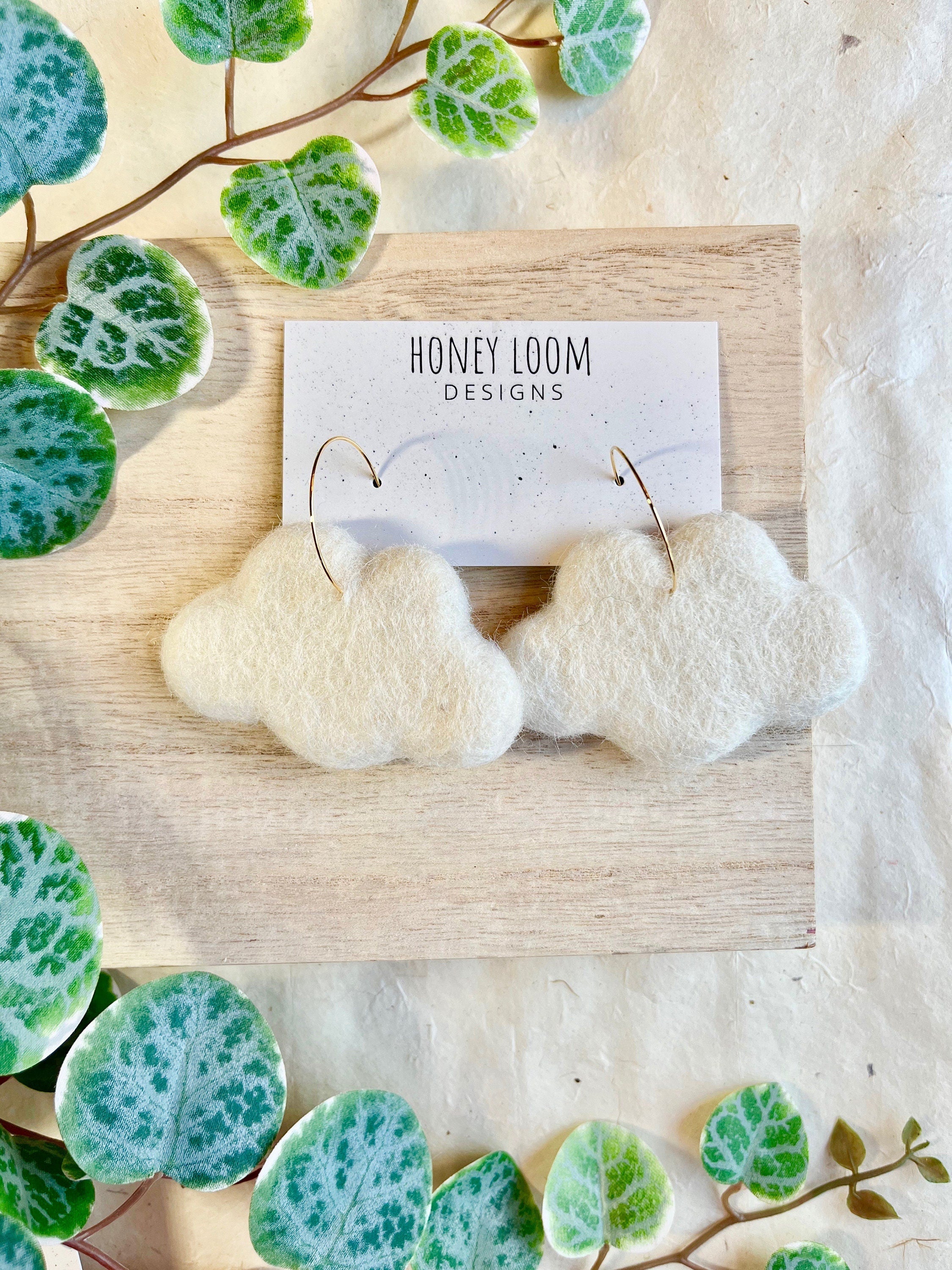 Cloud Felt Earrings-zoom-3
