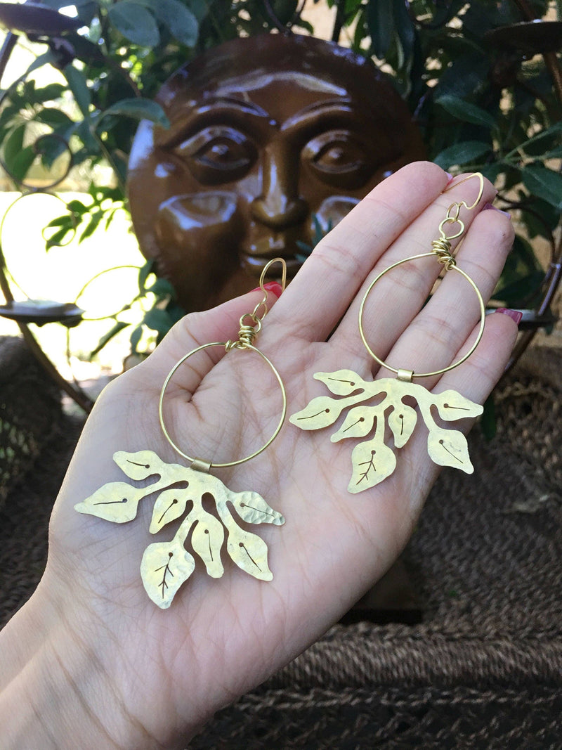 Houseplant Greenery Dangle Earrings-zoom-