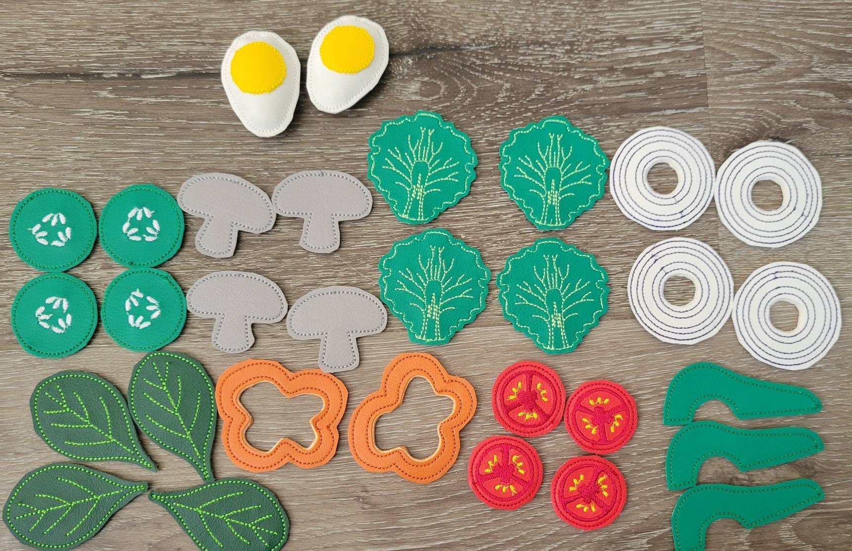 Felt Food Salad Play Set | Build Your Own Pretend Play Kitchen Toy - Aware House