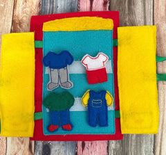 Portable Felt Dollhouse Quiet Book | Children's Activity Toy - Aware House
