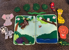 Jungle Animal Quiet Book | Interactive Toddler Activity Toy - Aware House