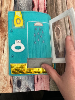 Portable Felt Dollhouse Quiet Book | Children's Activity Toy - Aware House