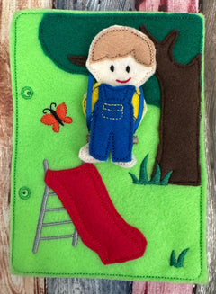 Portable Felt Dollhouse Quiet Book | Children's Activity Toy - Aware House