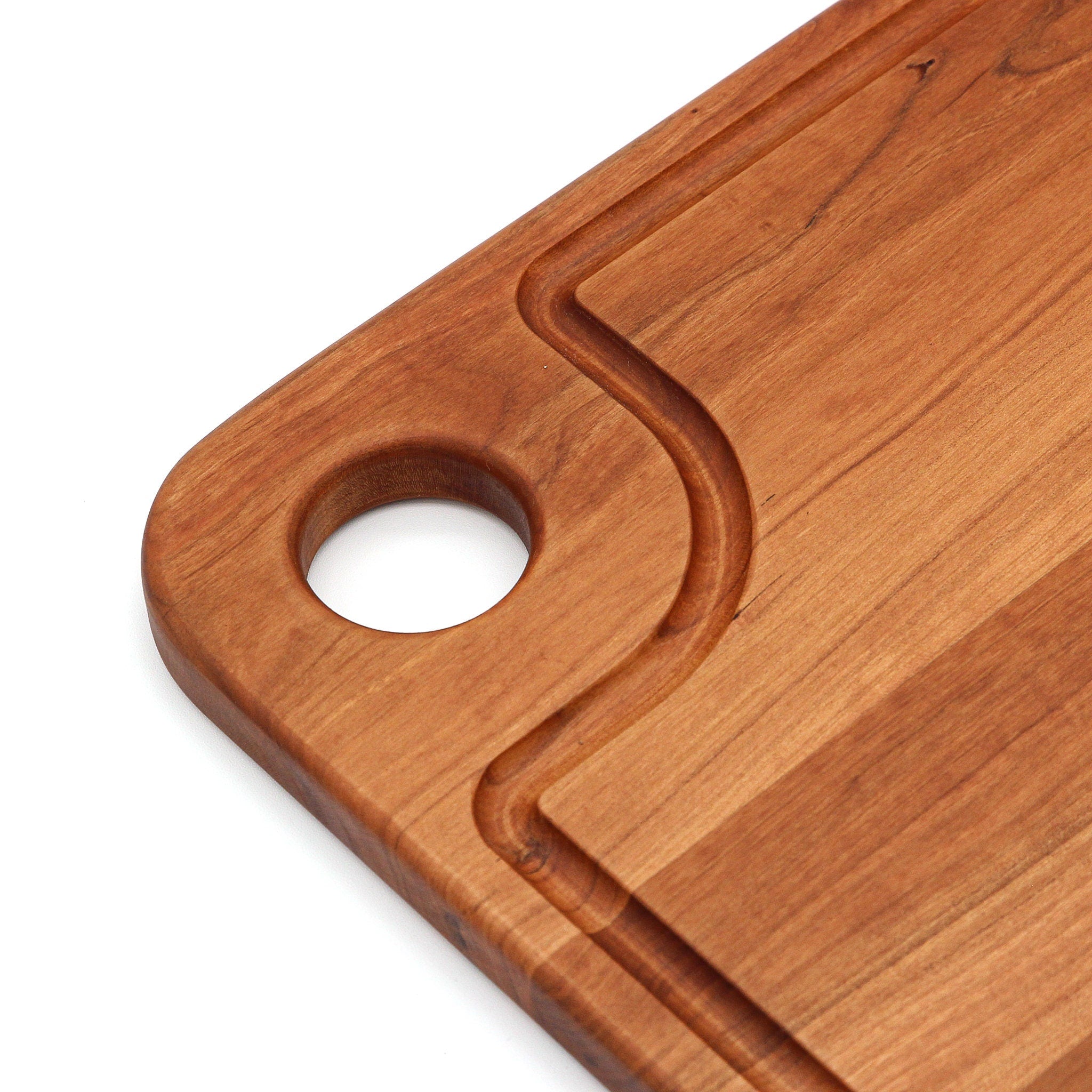 Large Wood Cutting Board with Thumb Hole & Juice Groove-zoom-4