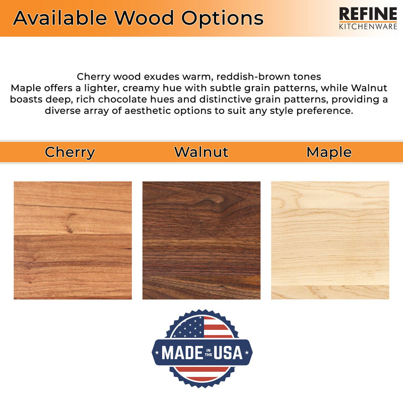 Large Wood Cutting Board with Thumb Hole & Juice Groove-zoom-