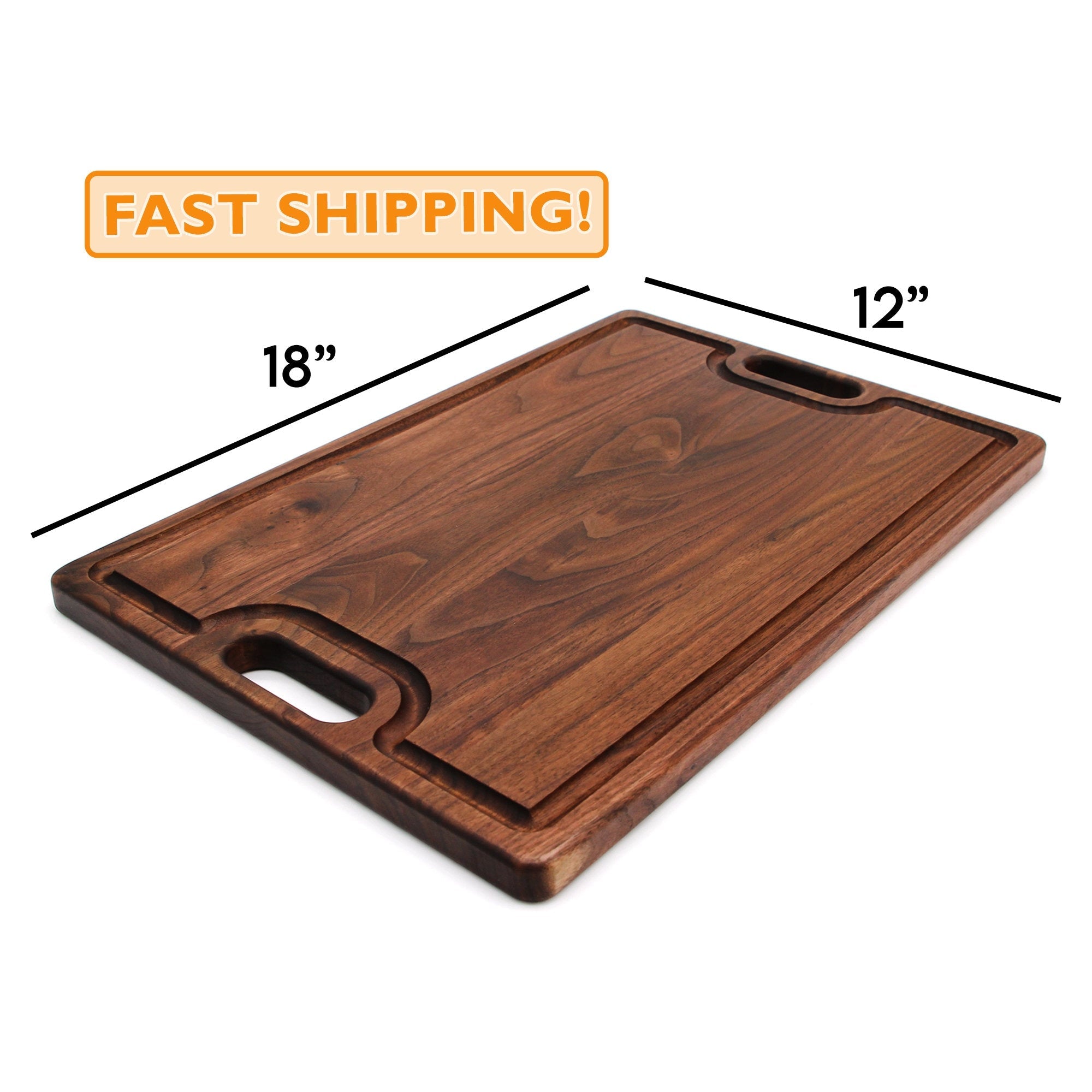 Large Cutting Board with Handles & Juice Groove-zoom-2