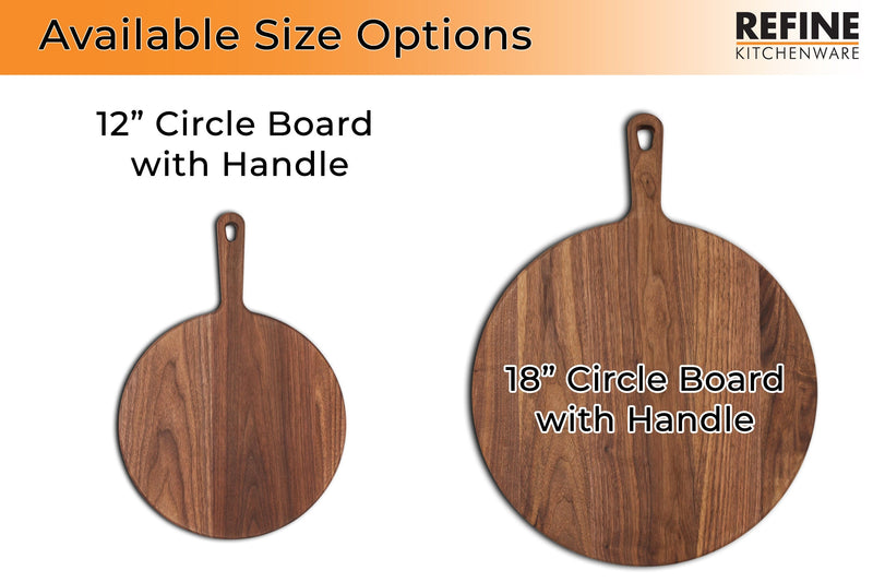Walnut Paddle Cutting Board With Handle-zoom-