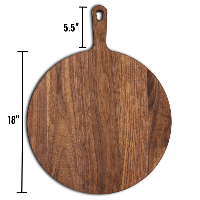 Walnut Paddle Cutting Board With Handle-zoom-