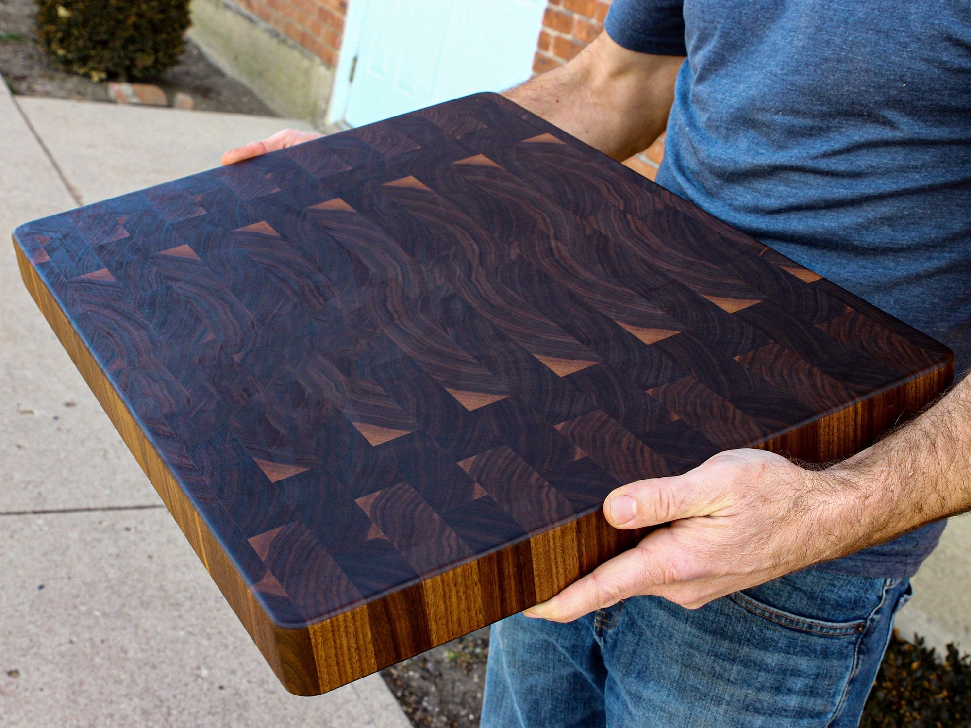 Large End Grain Walnut Cutting Board