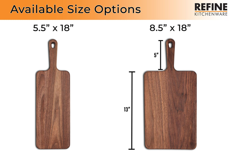 Walnut Paddle Cutting Board With Handle-zoom-