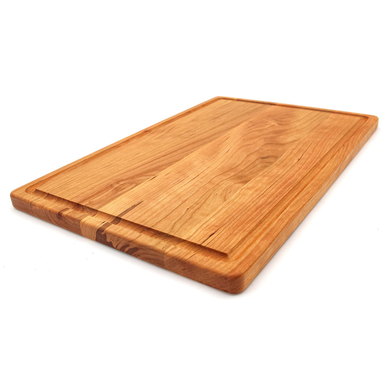Large Cherry Wood Cutting Board With Juice Groove-zoom-